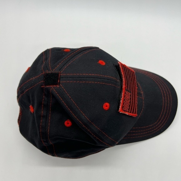 VOODOO TACTICAL MENS BLACK AND RED BALL CAP WITH VELCROS ADJUSTABLE STRAP - Picture 5 of 11